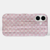 Pink Polka Dot Wood Case-Mate iPhone Hülle (Rückseite (Horizontal))