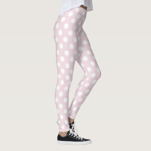 Pink Polka Dot Yoga Leggings Frauen Workout Fitnes