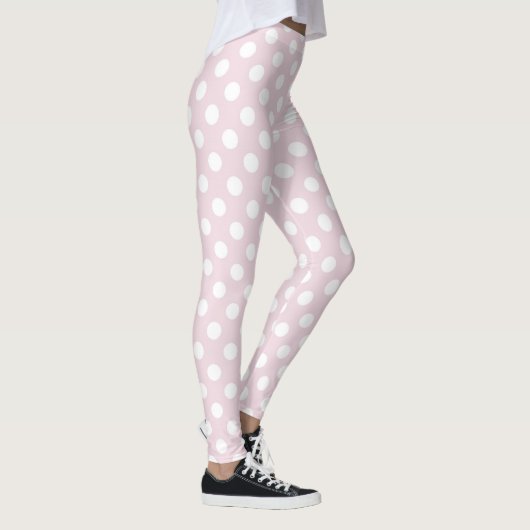 Pink Polka Dot Yoga Leggings Frauen Workout Fitnes (Rechts)