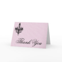 Pink Polka Dots and Black Chandelier