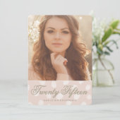 Pink Polka Dots | Ankündigung von Foto Abschluss (Stehend Vorderseite)