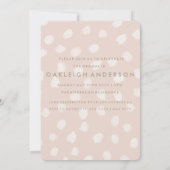 Pink Polka Dots | Ankündigung von Foto Abschluss (Rückseite)