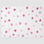 Pink Polka Dots Artisan Wasserfarbe Sweet Multi Ve Seidenpapier (Vorderseite)