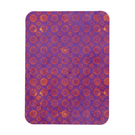 Pink Polka Dots auf Lila Magnet (Vertikal)