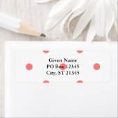 Pink Polka Dots auf Weiß (Insitu)