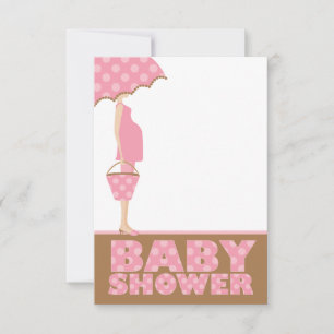 Pink Polka Dots Baby Dusche Einladungen