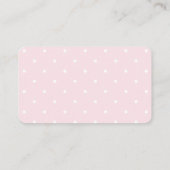 Pink Polka Dots Baby Dusche Windeln Raffel Ticket Begleitkarte (Rückseite)