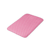 Pink Polka Dots Bath Mat Badematte (Schrägansicht)