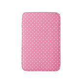 Pink Polka Dots Bath Mat Badematte (Vorderseite Vertikal)