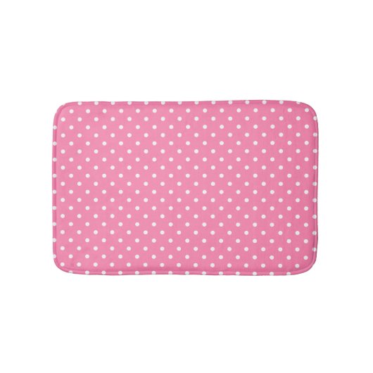 Pink Polka Dots Bath Mat Badematte (Vorderseite)
