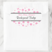 Pink Polka Dots-Business-Logo Ovaler Aufkleber (Tasche)