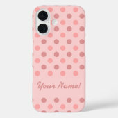 Pink Polka Dots Case-Mate iPhone Hülle (Rückseite)