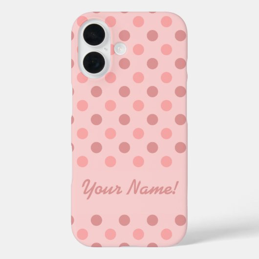Pink Polka Dots Case-Mate iPhone Hülle (Rückseite)