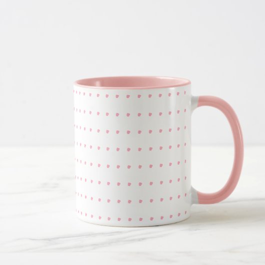 Pink Polka Dots Combo Kaffee Tasse (Rechts)