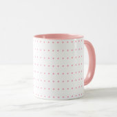 Pink Polka Dots Combo Kaffee Tasse (VorderseiteRechts)