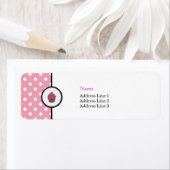 Pink Polka dots Cupcakes Niedliches Bäckereiadress (Insitu)