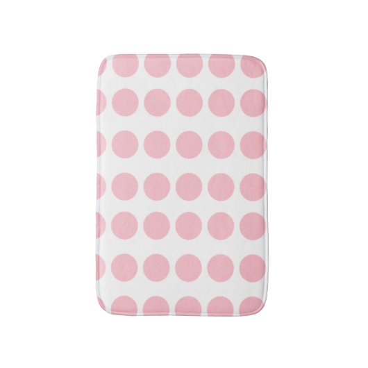 Pink Polka Dots Design Badematte (Vorderseite Vertikal)