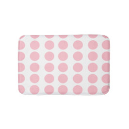 Pink Polka Dots Design Badematte