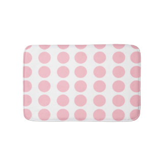 Pink Polka Dots Design Badematte
