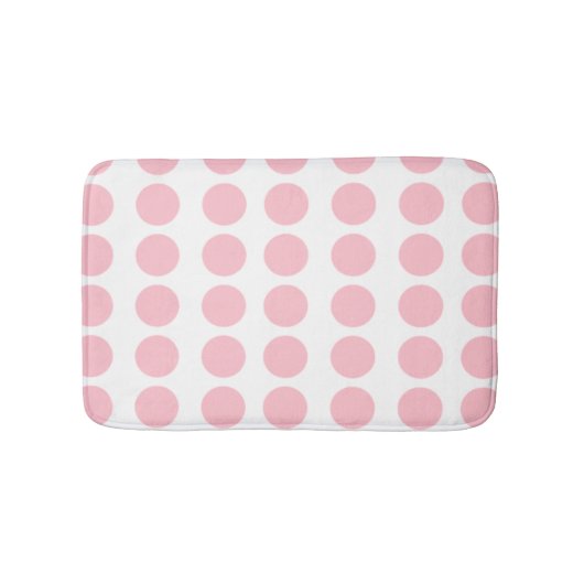 Pink Polka Dots Design Badematte (Vorderseite)