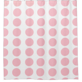 Pink Polka Dots Design Duschvorhang