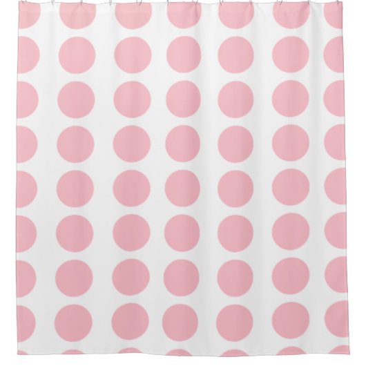 Pink Polka Dots Design Duschvorhang (Vorderseite)