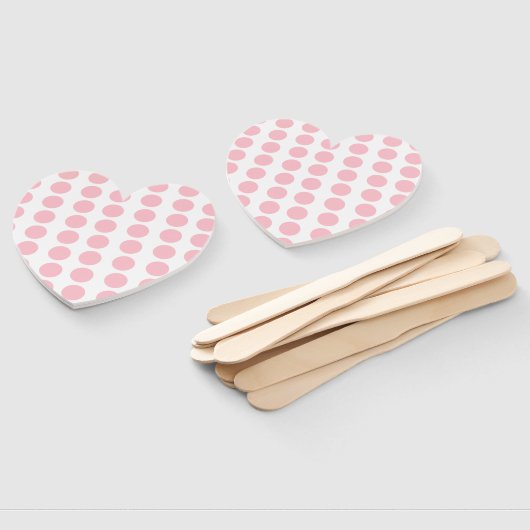 Pink Polka Dots Design Fächer (Non-assembled)