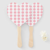 Pink Polka Dots Design Fächer (Vorne und Hinten)
