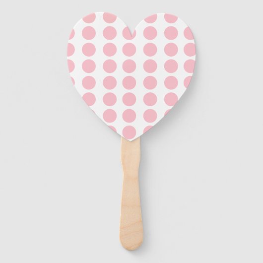 Pink Polka Dots Design Fächer (Vorderseite)