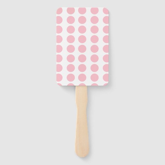 Pink Polka Dots Design Fächer (Rückseite)