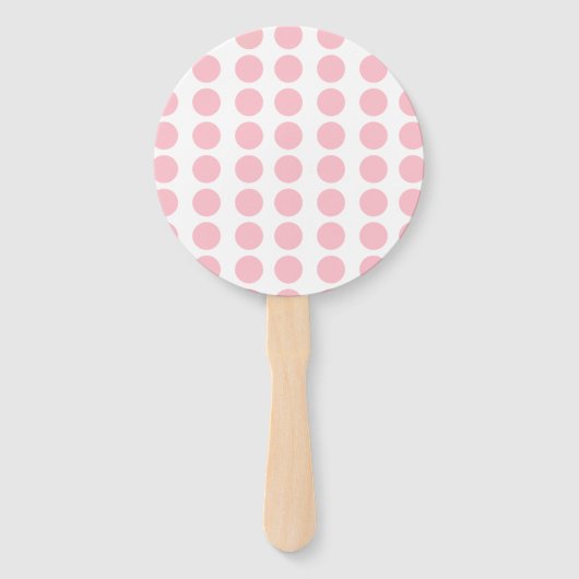Pink Polka Dots Design Fächer (Rückseite)