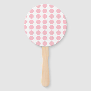 Pink Polka Dots Design Fächer