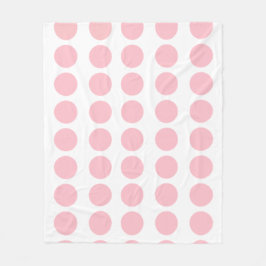 Pink Polka Dots Design Fleecedecke