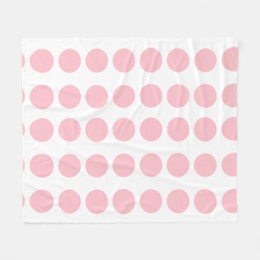 Pink Polka Dots Design Fleecedecke (Vorderseite (Horizontal))