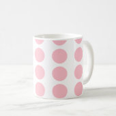 Pink Polka Dots Design Kaffeetasse (VorderseiteRechts)