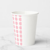 Pink Polka Dots Design Pappbecher (Links)