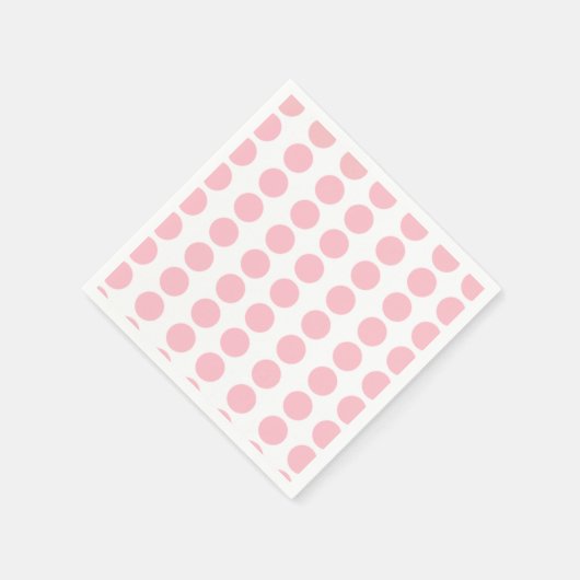Pink Polka Dots Design Serviette (Ecke)