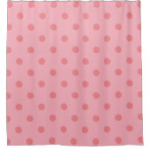 Pink Polka Dots Duschvorhang (Vorderseite)