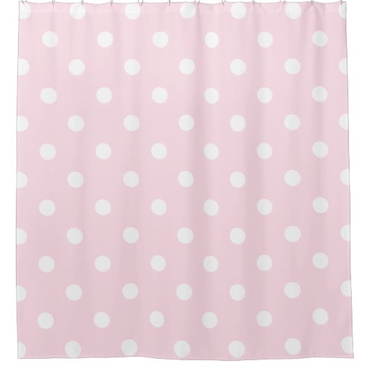 Pink Polka Dots Duschvorhang (Vorderseite)