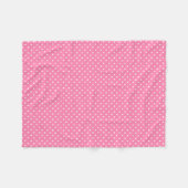 Pink Polka Dots Fleece Blanket (Vorderseite (Horizontal))
