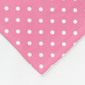 Pink Polka Dots Fleece Blanket (Ecke)