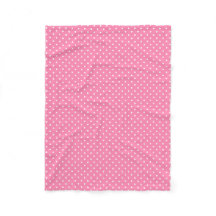 Pink Polka Dots Fleece Blanket