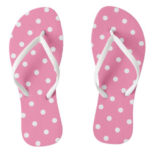 Pink Polka Dots Flip Flops Badesandalen