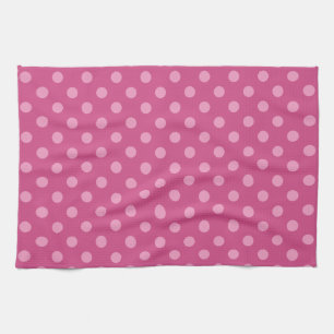 Pink Polka dots Fuchsia Küchentuch