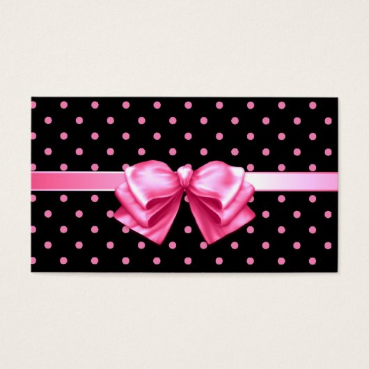 Pink Polka Dots Geschenk Tag (Vorderseite)