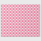 Pink Polka Dots Geschenkpapier (Flach)