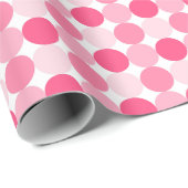 Pink Polka Dots Geschenkpapier (Rolleneckpunkt)