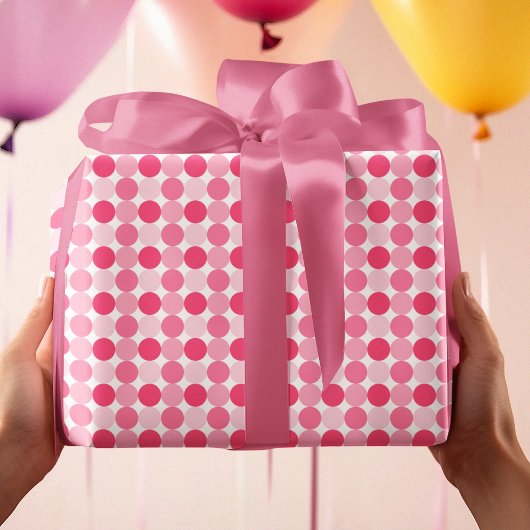 Pink Polka Dots Geschenkpapier
