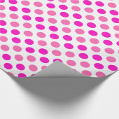Pink Polka Dots Geschenkpapier (Ecke)
