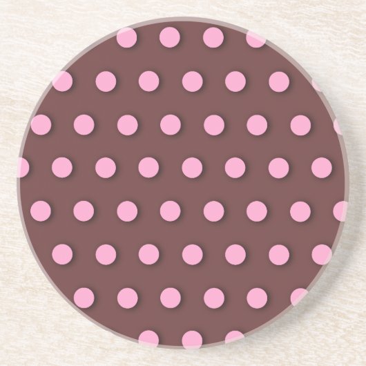 Pink Polka Dots Getränkeuntersetzer (Vorne)